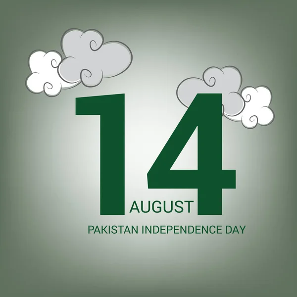 巴基斯坦独立日背景的矢量图解 矢量图形