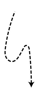 Kırık ok hazır. Vektör karalama noktası. İnce sivri oklar.