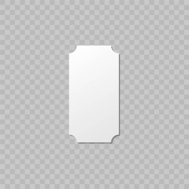 Boş bilet modelleme şablonu. Film piyangosunun gerçekçi boş biletleri. Vektör boş el ilanları