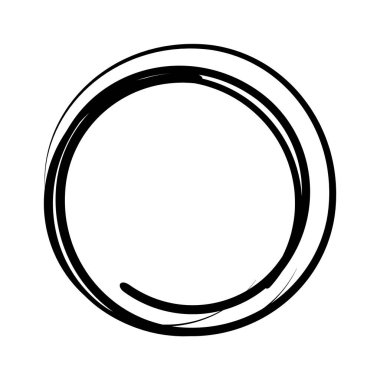 Çizim çemberleri ayarlandı. El çizimi karalama çizgisi logo tasarımı elementleri. Kalem ya da kalem grafiti balonu. İleti notu tasarım ögesi için el çizimi dairesel grafik seti.