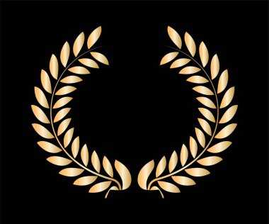 Gold film awards. Golden award wreaths. Vector illustration. clipart