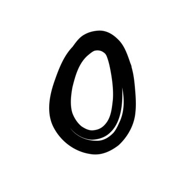 El yapımı grunge yumurtaları. Paskalya yumurtası skeci. Vektör simgesi ayarlandı.