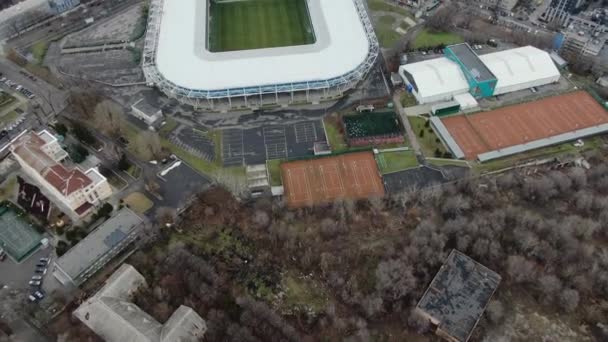Dnepr Arena Football Stadium City Dnipro Ukraine Drone View Panoramic — Stock Video