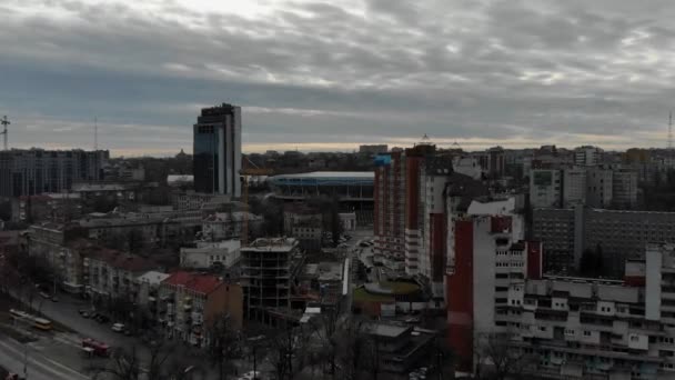 Dnepr Arena Ein Fußballstadion Der Stadt Dnipro Ukraine Drohnenblick Panoramablick — Stockvideo
