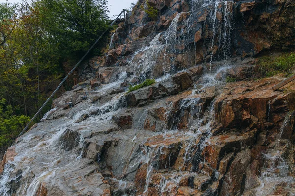 Waterfall Loud Threshold Slope Monastery Island Dnieper Ukraine Artificial Decorative — Stock Photo, Image