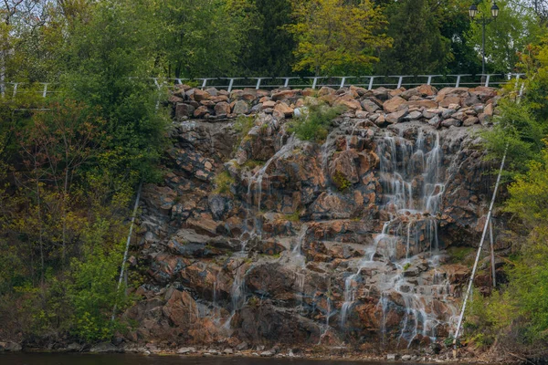 Wasserfall Laute Schwelle Hang Der Klosterinsel Dnjepr Ukraine Künstlicher Dekorativer — Stockfoto
