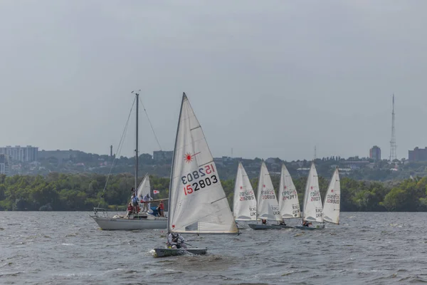 July Dnipro Ukraine Olympic Class Sailing Cup Held Tournament Taking — Stock Photo, Image