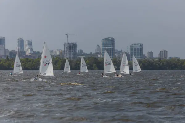 July Dnipro Ukraine Olympic Class Sailing Cup Held Tournament Taking — Stock Photo, Image