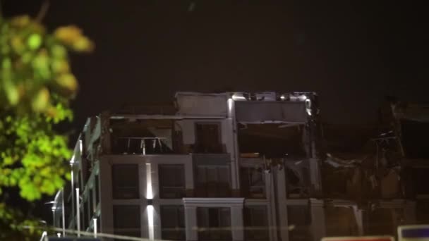 Dnipro Missili Russi Hanno Colpito Edificio Residenziale Più Piani Edificio — Video Stock