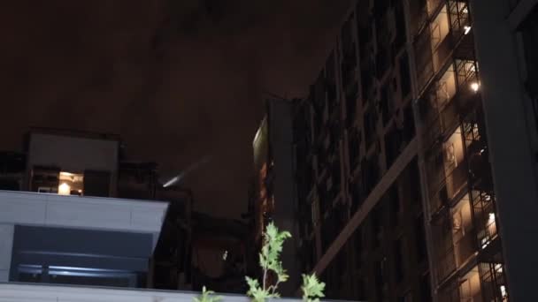 Dnipro Missili Russi Hanno Colpito Edificio Residenziale Più Piani Edificio — Video Stock
