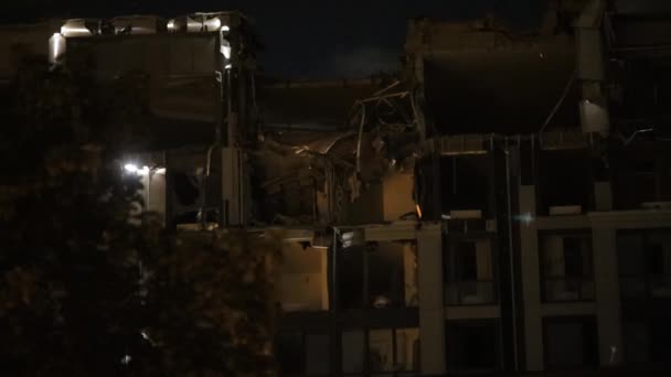 Дніпрі Російські Ракети Обстріляли Багатоповерховий Житловий Будинок Будівлю Шрами Війни — стокове відео