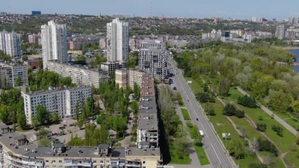 Foguete Russo Voou Para Edifício Residencial Cidade Dnipro Ucrânia Edifício — Vídeo de Stock
