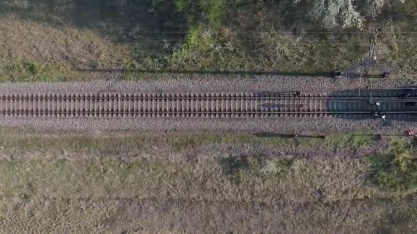 Osobní Auto Narazilo Vlaku Auto Mělo Nehodu Železničním Přejezdu Nehoda — Stock video