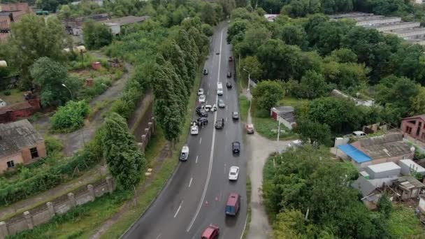 正面碰撞事故 看前面的路 严重事故 路上的交通事故 交通堵塞 — 图库视频影像