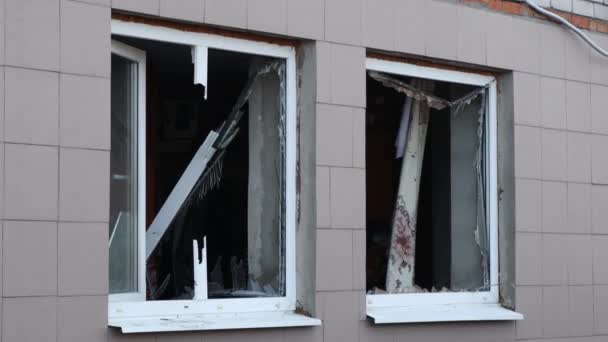 Egy Magánházban Történt Rakétatámadás Következményei Háború Ukrajnában Magánházak Maradványai Dnepr — Stock videók