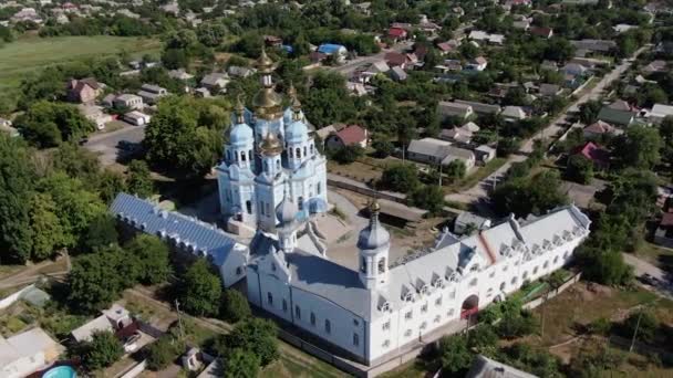 Kutsal Şefaat Kilisesi Ukrayna Nın Başkenti Dnipro Nun Bir Parçası — Stok video