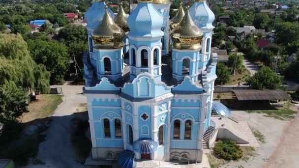 Heilige Voorbede Kerk Een Orthodoxe Kerk Het Dorp Odinkovka Dat — Stockvideo