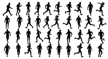 Siluet Koşan İnsanlar Spor Sporu Egzersizi Sağlık Fikri