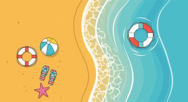 Sahil Dalgaları Kum ve Tatil Denizde Bir Gün