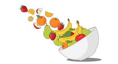 Healthy Fruit Bursting From a Bowl Full of Nutrients