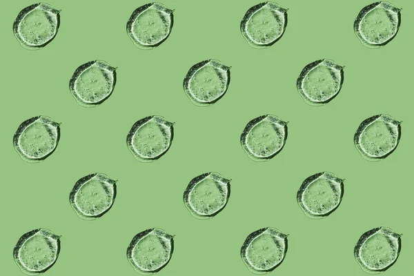 Творчий Візерунок Рідкої Гелевої Косметичної Текстури Розмивання Пастельному Зеленому Тлі — стокове фото