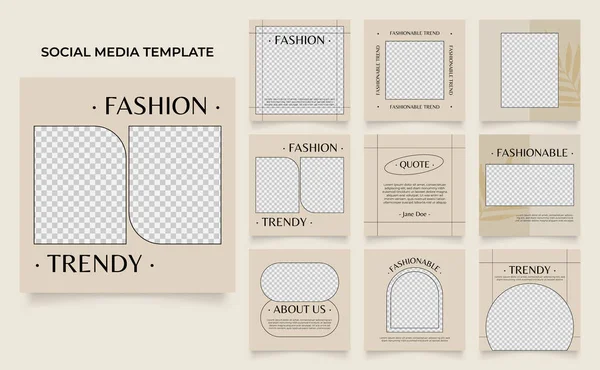 social media template banner fashion sale promotion. fully editable instagram and facebook square post frame puzzle organic sale poster.	