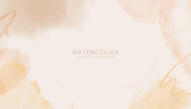 Soyut yatay suluboya arkaplan. Nötr ışık renklendirilmiş boş alan arkaplan çizimi