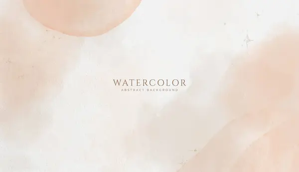 Abstract Horizontal Watercolor Background Neutral Brown White Colored Empty Space — Stock Vector