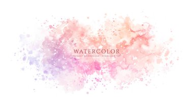 Soyut yatay suluboya arkaplan. Nötr ışık renklendirilmiş boş alan arkaplan çizimi