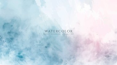 Soyut yatay suluboya arkaplan. Nötr ışık renklendirilmiş boş alan arkaplan çizimi