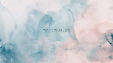 Soyut yatay suluboya arkaplan. Nötr ışık renklendirilmiş boş alan arkaplan çizimi