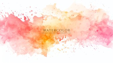 Soyut yatay suluboya arkaplan. Nötr ışık renklendirilmiş boş alan arkaplan çizimi