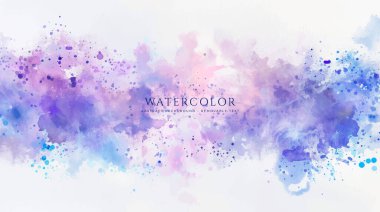 Soyut yatay suluboya arkaplan. Nötr ışık renklendirilmiş boş alan arkaplan çizimi