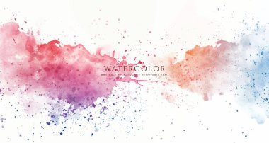 Soyut yatay suluboya arkaplan. Nötr ışık renklendirilmiş boş alan arkaplan çizimi