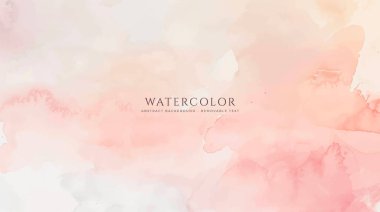 Soyut yatay suluboya arkaplan. Nötr ışık renklendirilmiş boş alan arkaplan çizimi