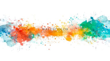 Soyut yatay suluboya arkaplan. Nötr ışık renklendirilmiş boş alan arkaplan çizimi