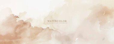 Soyut yatay suluboya arkaplan. Nötr ışık renklendirilmiş boş alan arkaplan çizimi