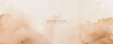 Soyut yatay suluboya arkaplan. Nötr ışık renklendirilmiş boş alan arkaplan çizimi