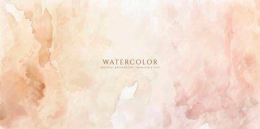 Soyut yatay suluboya arkaplan. Nötr ışık renklendirilmiş boş alan arkaplan çizimi