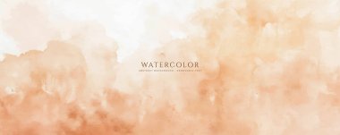 Soyut yatay suluboya arkaplan. Nötr ışık renklendirilmiş boş alan arkaplan çizimi