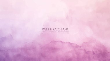Soyut yatay suluboya arkaplan. El çizimi vektör dokusu. Fırçayla ovalanan pastel boya rengi suluboya