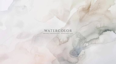 Soyut yatay suluboya arkaplan. El çizimi vektör dokusu. Fırçayla ovalanan pastel boya rengi suluboya