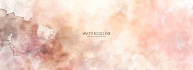 Soyut yatay suluboya arkaplan. El çizimi vektör dokusu. Fırçayla ovalanan pastel boya rengi suluboya