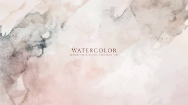 Soyut yatay suluboya arkaplan. El çizimi vektör dokusu. Fırçayla ovalanan pastel boya rengi suluboya