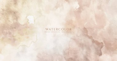 Soyut yatay suluboya arkaplan. El çizimi vektör dokusu. Fırçayla ovalanan pastel boya rengi suluboya