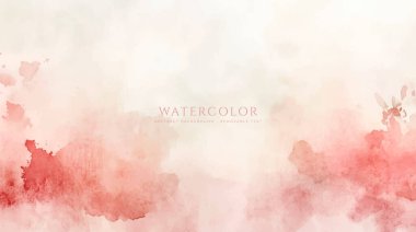 Soyut yatay suluboya arkaplan. El çizimi vektör dokusu. Fırçayla ovalanan pastel boya rengi suluboya