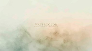 Soyut yatay suluboya arkaplan. El çizimi vektör dokusu. Fırçayla ovalanan pastel boya rengi suluboya