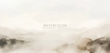 Soyut yatay suluboya arkaplan. El çizimi vektör dokusu. Fırçayla ovalanan pastel boya rengi suluboya