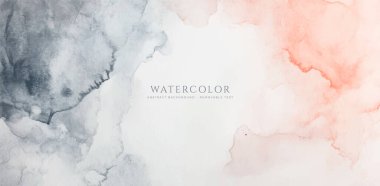 Soyut yatay suluboya arkaplan. El çizimi vektör dokusu. Fırçayla ovalanan pastel boya rengi suluboya