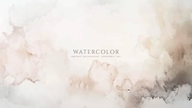 Soyut yatay suluboya arkaplan. El çizimi vektör dokusu. Fırçayla ovalanan pastel boya rengi suluboya